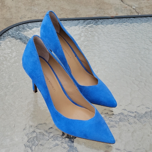 Banana Republic Shoes - Banana Republic Bright Cobalt Blue Suede Pointed-Toe Pumps